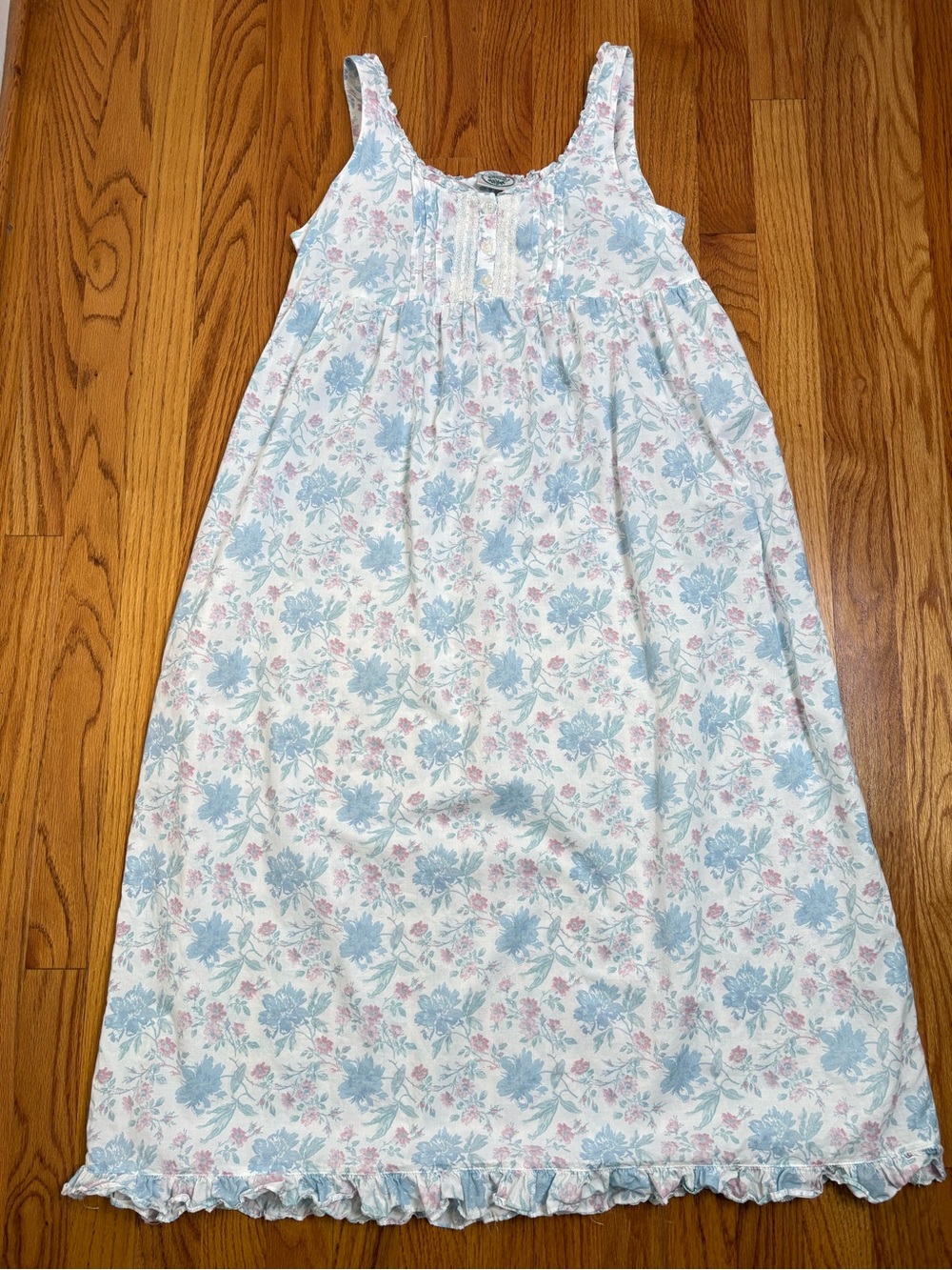 LAURA ASHLEY Vintage Floral Nightgown Slip Dress Cotton Like New Small S - Picture 13 of 15